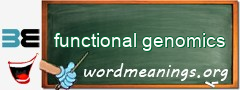 WordMeaning blackboard for functional genomics